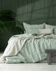 Linen bedding set Emerald