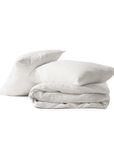 Linen bedding set White